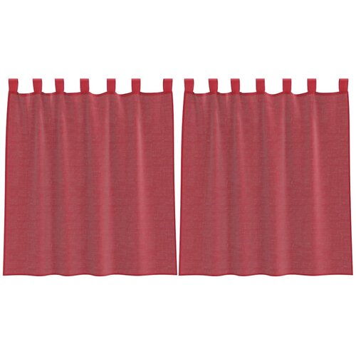 vidaXL Voile zavese z zankami 2 kosa vinsko rdeče 140x140 cm, (5000297591) Cene