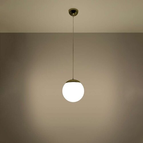  Sollux SL.0715 - Luster na sajli TOYA 1xE27/60W/230V, prečnik 20 cm, bela/zlatna Slike
