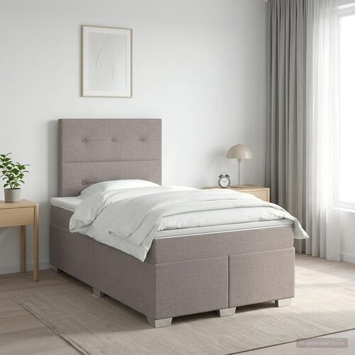  Boxspring krevet s madracem Sivosmeđa 120 x 190 cm Tkanina Cene