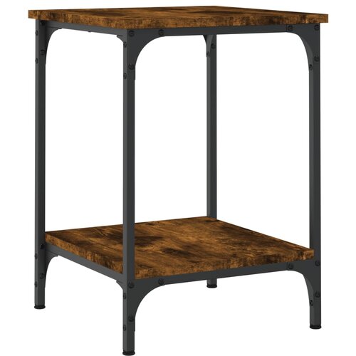 Maison Chic Klubska mizica - kavna mizica - Nizka mizica dimljeni hrast 40x40x55 cm inženirski les, (21754825) Slike