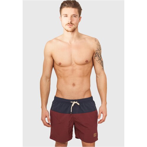 Urban Classics Plus Size Block Swim Shorts nvy/burgundy Cene