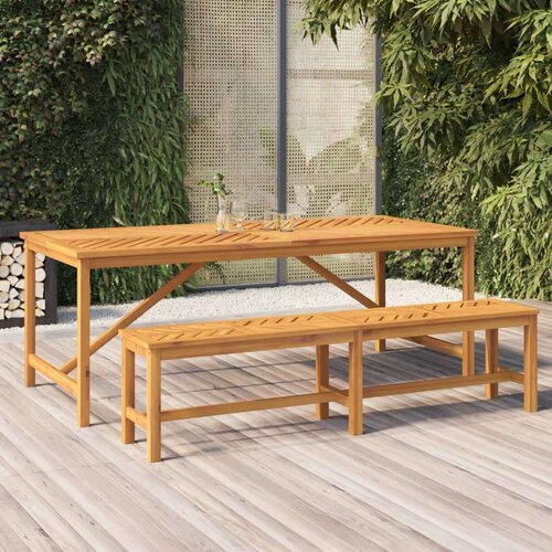  Vrtni blagovaonski stol 200 x 90 x 74 cm masivno bagremovo drvo Cijene