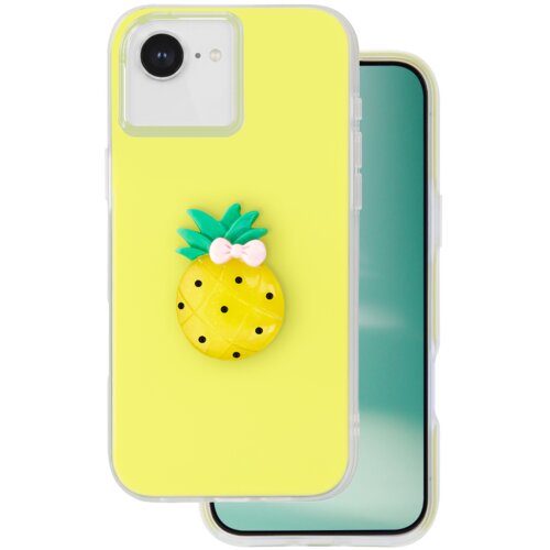 Onasi Tutti Frutti 2v1 silikonski ovitek za iPhone 16e / iPhone 17e - rumen Cene