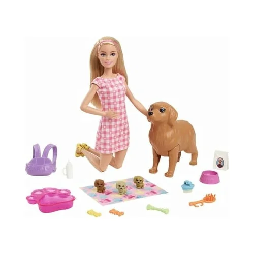 Barbie lutka s psom i štencima set