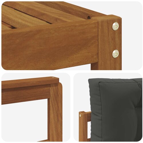  Set vanjskih sofa 6 kom. Prirodna i antracit Smeđa 329 x 162,5 x 73 cm Slike