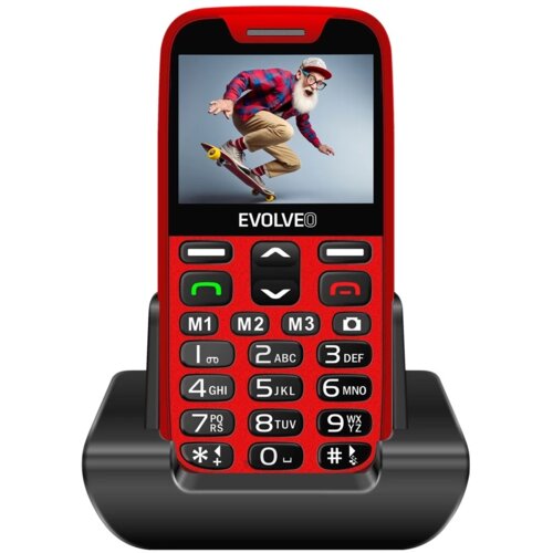 Evolveo easyphone xr telefon za starej&amp;scaron;e - rdeč Slike