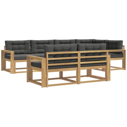 vidaXL Zunanja garnitura za sedenje 6 pcs Bela in antracit Poliester, (5000281903) Cene