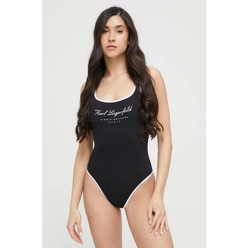 Karl Lagerfeld Jednodijelni kupaći kostim boja: crna, mekane košarice
