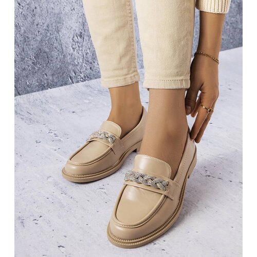 Gemre Beige loafers with rhinestones Colette Cijene