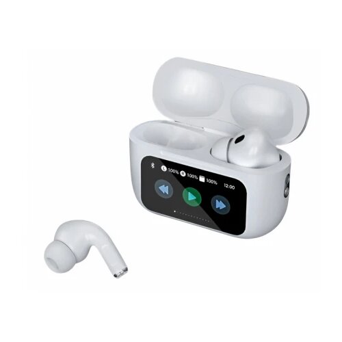 Remax W30 white noise-cancelling true wireless earbuds with touchscreen Slike