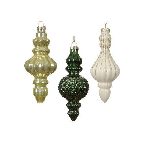 DEKOR DOM dekoracija - hanging ornament glass 13cm 122471 - green - kmg ( 045662 ) Slike