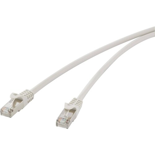 Renkforce RF-4724272 RJ45 omrežni kabel\, Patch kabel CAT 5e F/UTP 0.50 m siva z za&scaron;čitnim zapornim zatičem 1 kos, (20418793) Cene