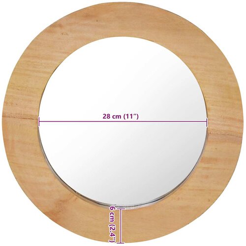  ogledalo od tikovine 40 cm okruglo Slike