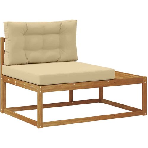  Set vanjskih sofa s jastukom 2 Komad Prirodna i bež Slike