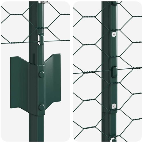  Heksagonalna ograda s stubom 25 x 1 m Čelik premazan PVC-om Slike