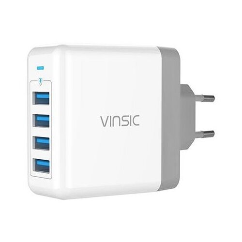 VINSIC HIŠNI POLNILEC 220V adapter 4x USB - črn Cene