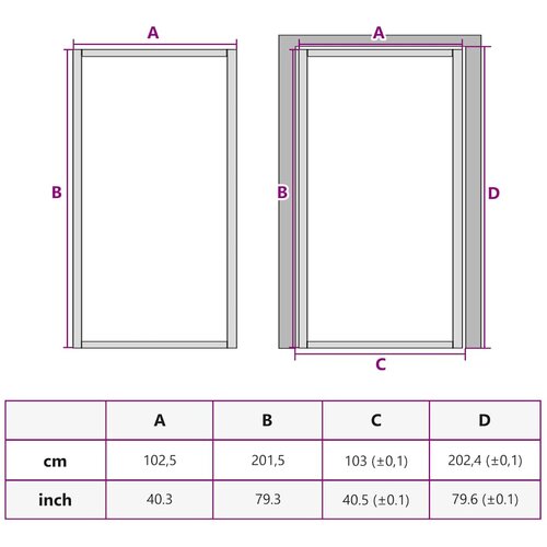  Unutarnja vrata 102,5x201,5 cm bijela od ESG stakla i aluminija Slike