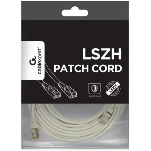  PP6A-LSZHCU-15M Mrezni kabl, SFTP CAT.6A BAKARNI LSZH Patch cord 15m Grey Cene