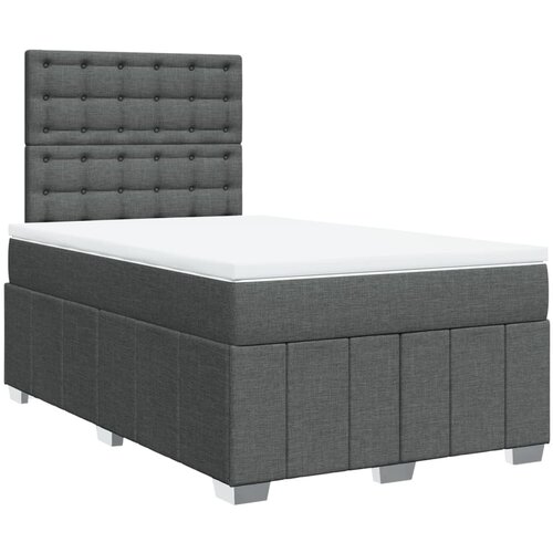 Maison Chic Box spring postelja - Vzmetna postelja z vzmetnico temno siva 120x190 cm blago SL5278, (21903927) Cene