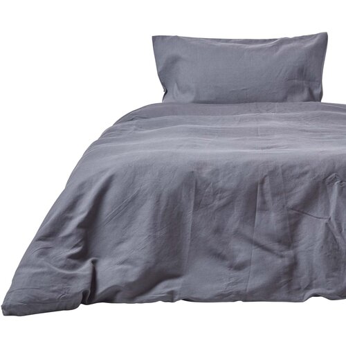 HOMESCAPES komplet temno sive lanene odeje, 240x220 cm, (20750308) Slike