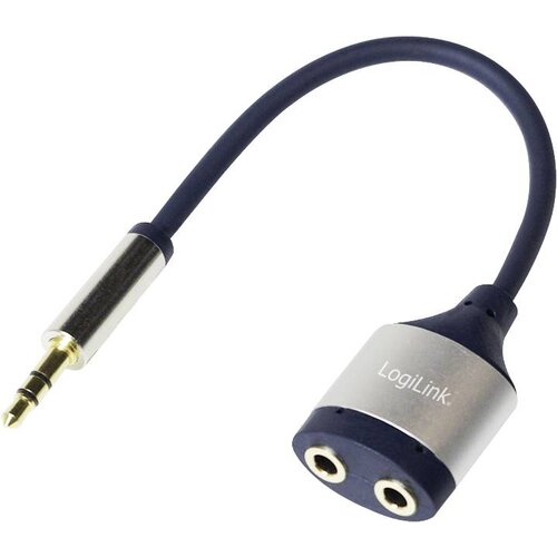 Logilink CA1100 klinker avdio adapter [1x 3\,5 mm banana mo&scaron;ki konektor - 2x priključna doza za 3\,5 mm banana mo&scaron;ki konektor] črna, (20411366) Cene