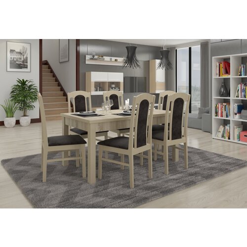 ADRK Blagovaonski set RODOS 53 s stolom i 6 stolica - SONOMA Slike