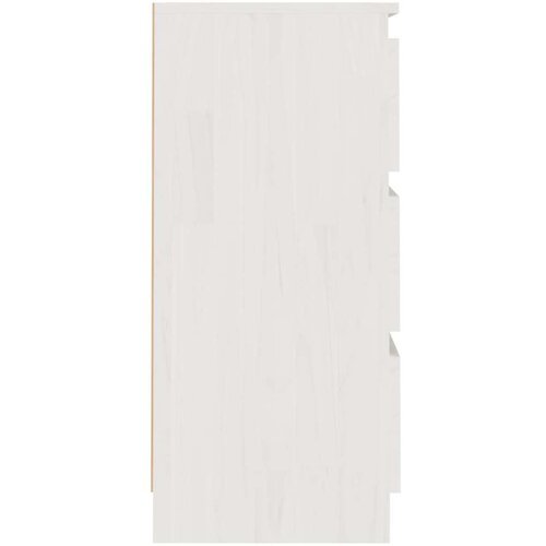 VidaXL noćni ormarić bijeli 40 x 29,5 x 64 cm od masivne borovine Slike