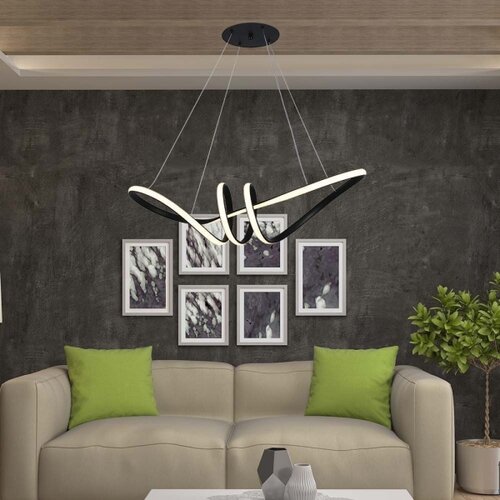  LED luster na sajli LED/24W/230V 3000K crna Slike
