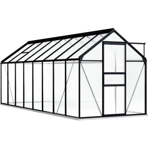 Furnova Rastlinjak z okvirjem antraciten aluminij 9,31 m², (21948399) Cene