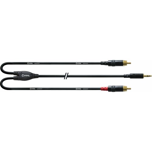 Cordial avdio adapterski kabel [1x 3\,5 mm banana mo&scaron;ki konektor - 2x mo&scaron;ki cinch konektor] 6.00 m črna, (20429766) Cene