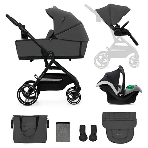 Kinderkraft dječja kolica Yoxi MINK PRO 3u1, Moonlight Grey Cene