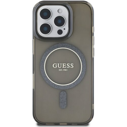 Guess Ohišje za iPhone 16 Pro Max MagSafe z bleš?e?im krogom, ?rna, (21749313) Cene
