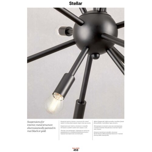  Redo 01-2935 - Visilica na sajli STELLAR 18xE14/25W/230V zlatna Slike
