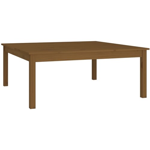 Maison Chic Klubska mizica - kavna mizica - Nizka mizica medeno rjava 100x100x40 cm trdna borovina, (21753761) Slike
