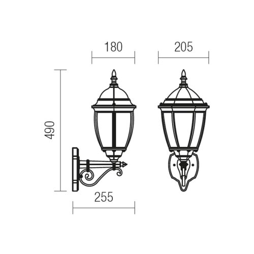  Redo 9604 - Spolja&amp;scaron;nja zidna lampa SEVILLA 1xE27/42W/230V IP44 zlatna/patina Slike