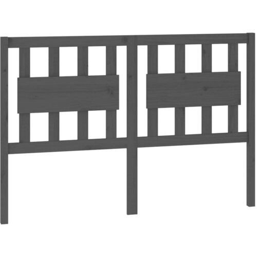 Maison Chic posteljno vzglavje - vzglavna omarica - nočna omarica sivo 125,5x4x100 cm trdna borovina, (21705729) Slike