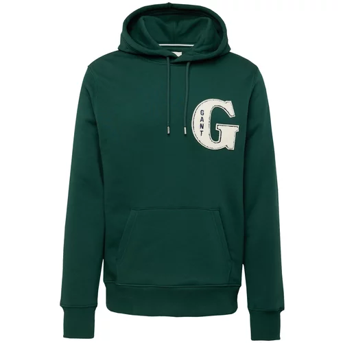 Gant Sweater majica tamno zelena / bijela