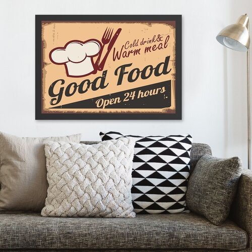 Wallity uramljena slika Good Food, 55x75 cm Cene