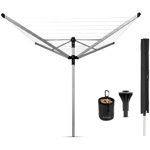 Brabantia Vrtna sušilica za rublje u srebrnoj boji 50 m Lift-o-Matic Advance – Cijene