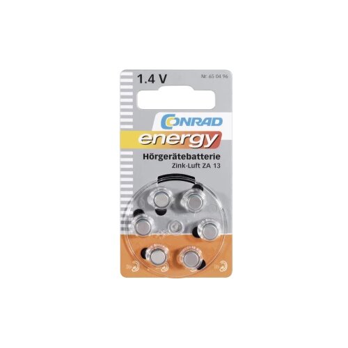 Conrad energy gumbasta baterija ZA 13 cink-zračni 280 mAh 1.4 V 6 St. Cene
