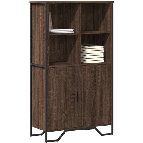 vidaXL Visoka omara rjavi hrast 79,5x35,5x137,5 cm inženirski les Cene