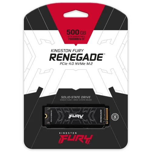 Kingston SSD 500GB NVMe M.2Fury Renegade, PCIe 4.0R/W : 7300/3900MB/s