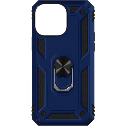 AVIZAR Trden ovitek iz dveh materialov za iPhone 14 Pro s podpornim obrocem - polnocno modra, (20715406) Cene