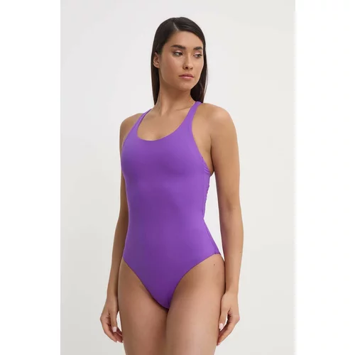 Casall Jednodijelni kupaći kostim Deep Racerback boja: ljubičasta, mekane košarice