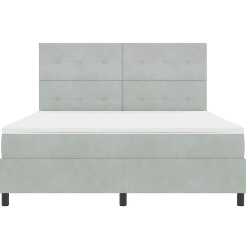  LED Box Spring Krevet Svijetlo siva 180 x 200 cm Bar&amp;scaron;un Svjetlosiva Slike