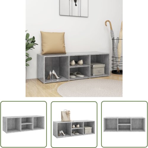 The Living Store Klop za shranjevanje čevljev siva 105x35x35 cm inženirski les - Klop Za Shranjevanje Čevljev, (21744369) Cene