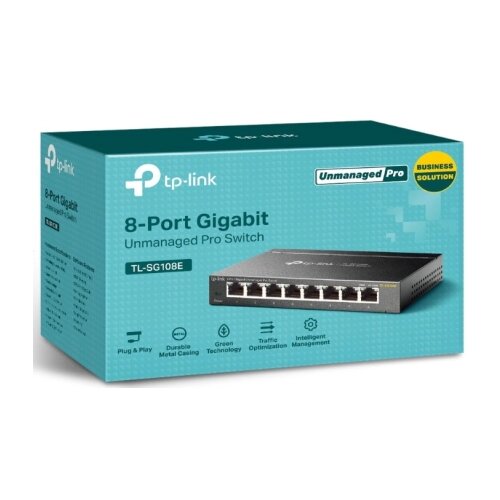 Lan Switch TP-LINK TL-SG108E Easy Smart Switch Gigabit 8port 10/100/1000Mbps Cene