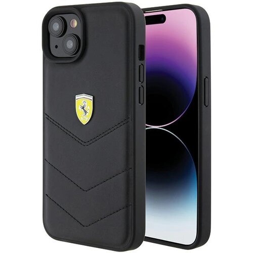 Ferrari PRE&Scaron;IT KOVINSKI OVITEK LOGO ZA IPHONE 15 PLUS ČRN OVITEK, (21897096) Cene