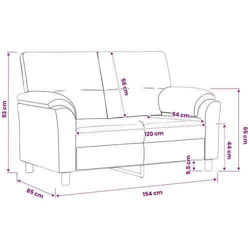 SOFA Krem 154 x 85 x 93 cm Bar&amp;scaron;un Slike