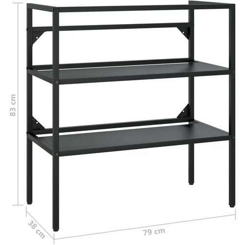VidaXL Kopalni&amp;scaron;ki regal črn 79x38x83 cm železo Slike
